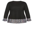 Hacci Chiffon Print Top image number 3