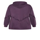 Frill Plain Hoodie image number null