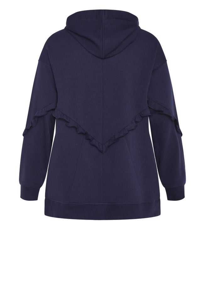 Frill Plain Hoodie image number 4