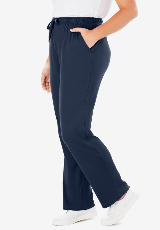 Sport Knit Straight-Leg Pull-On Pants image number 2