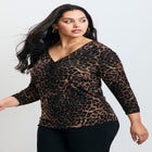 Naomi Print Gathered Sleeve Top image number 2