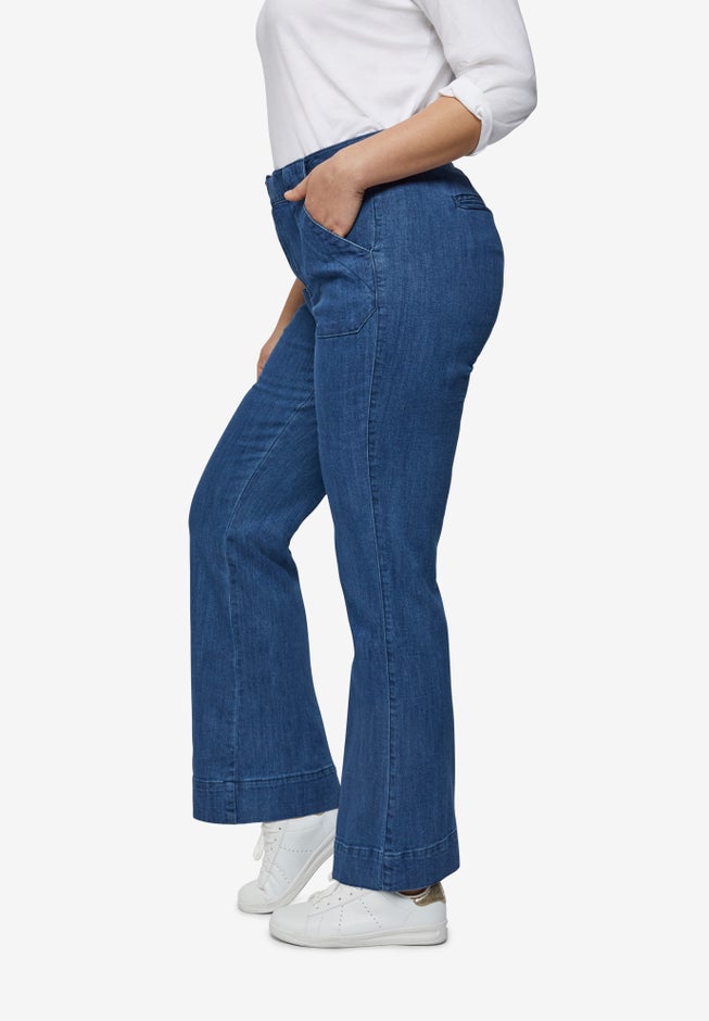 High-Waist Wide Leg Jeans image number null