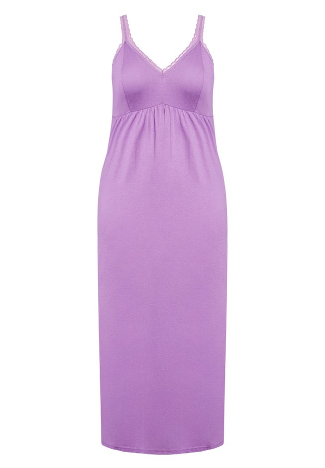 Lace Trim Maxi Sleep Dress image number 2