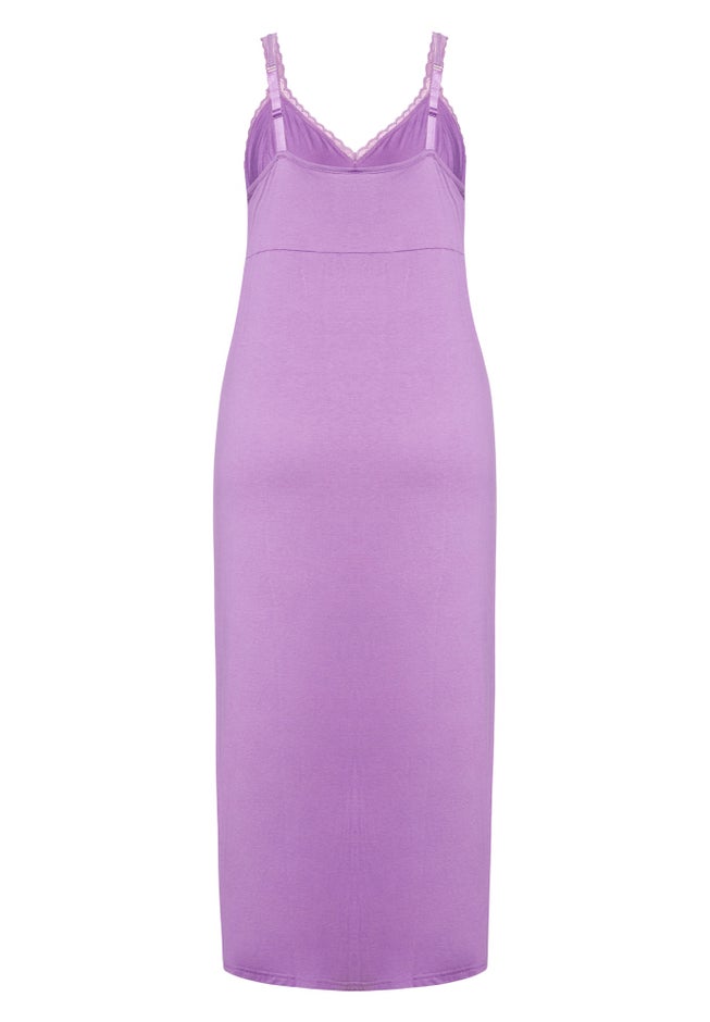 Lace Trim Maxi Sleep Dress image number 3