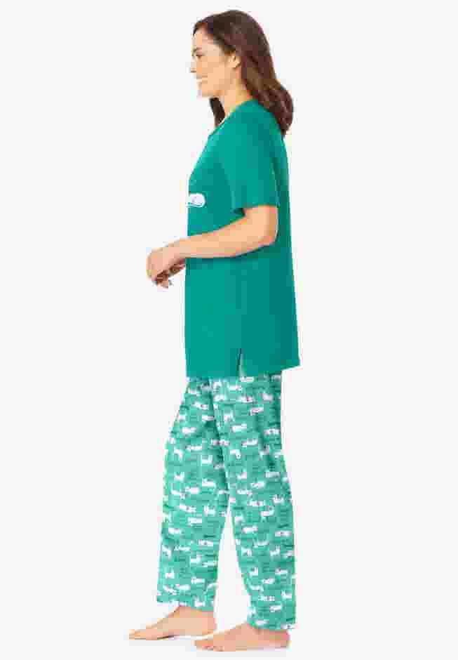 Graphic Tee PJ Set image number 2