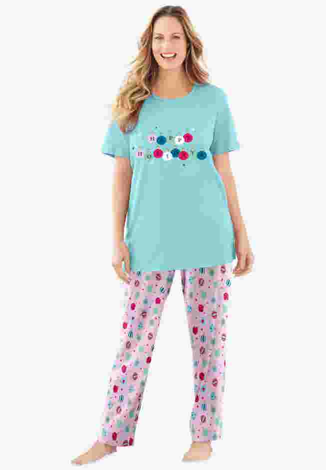 Graphic Tee PJ Set image number 0