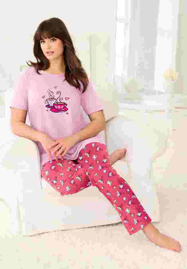 Graphic Tee PJ Set image number 4