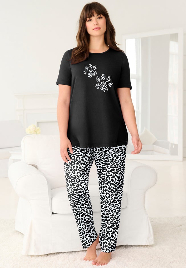 Graphic Tee PJ Set image number 4