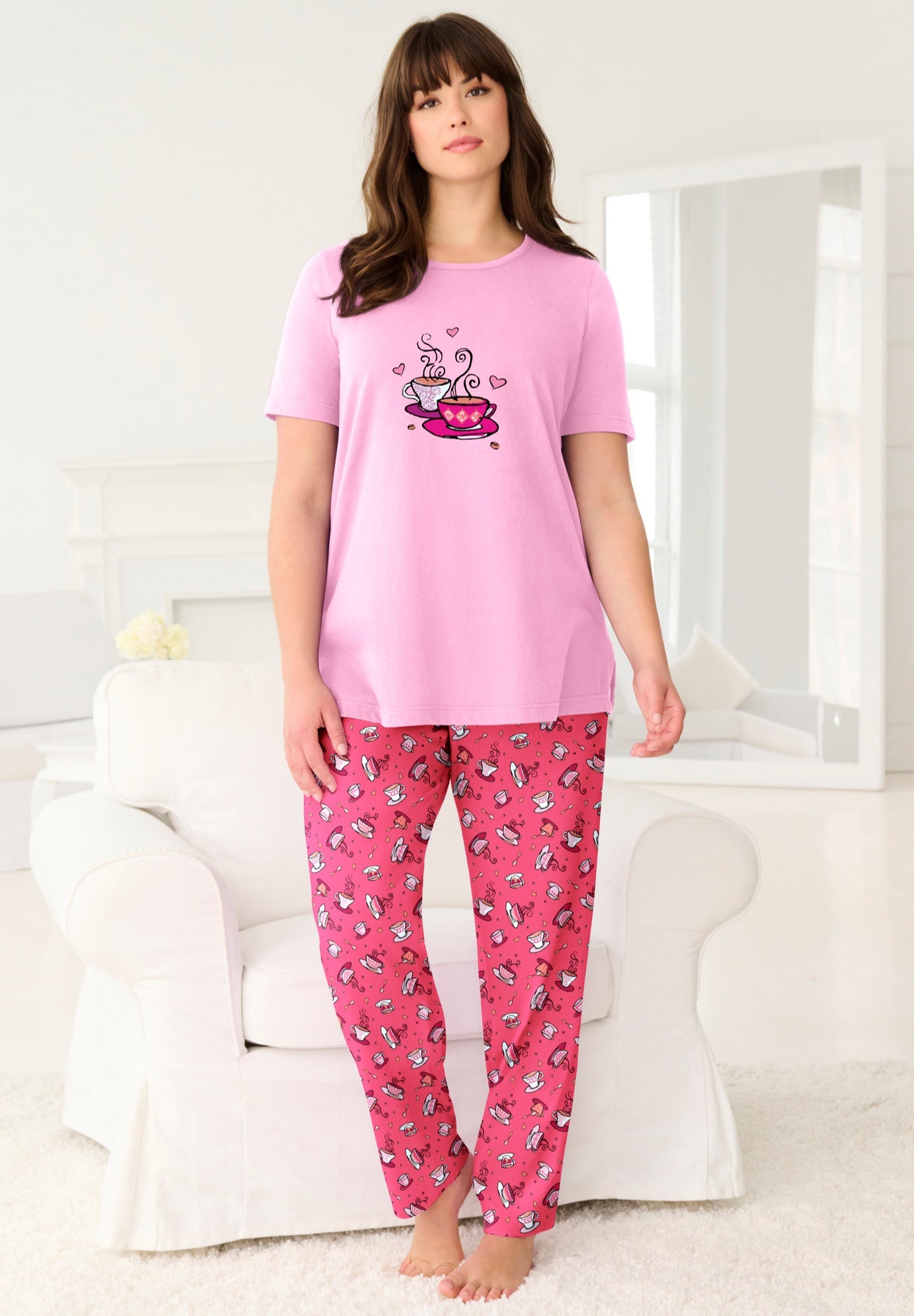 Graphic Tee PJ Set image number 0