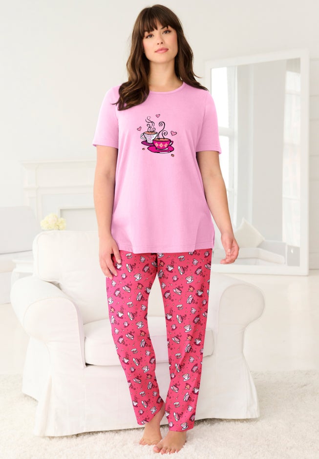 Graphic Tee PJ Set image number 0