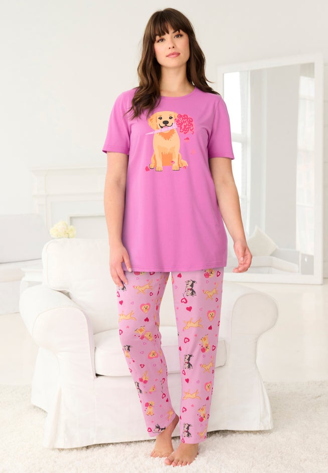 Graphic Tee PJ Set image number 3