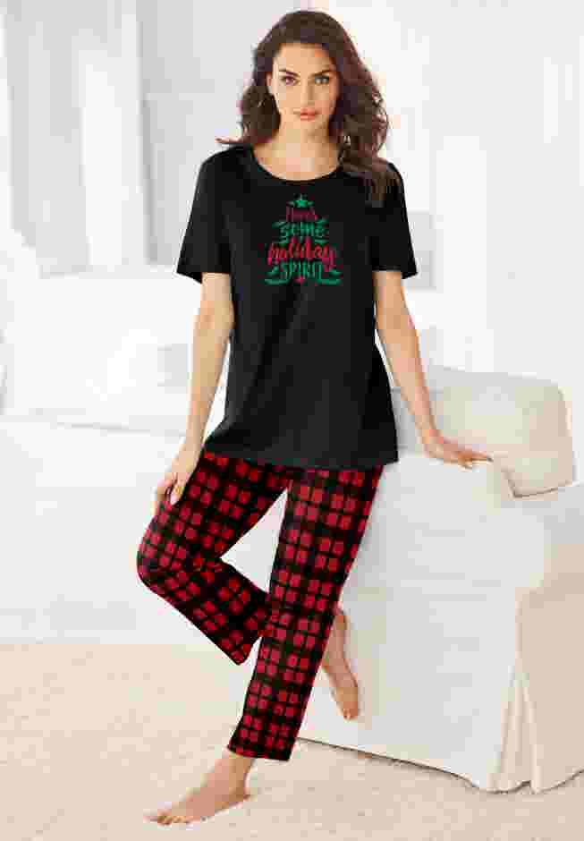Graphic Tee PJ Set image number 0