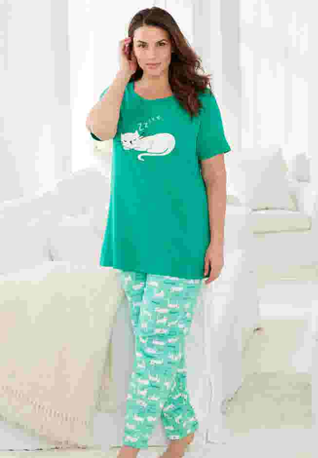 Graphic Tee PJ Set image number 0