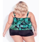 3 Tiered Print Tankini Top image number null