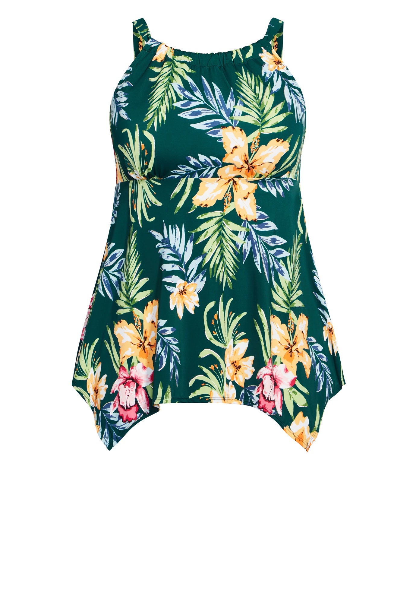 Handkerchief Print Tankini Top image number 4