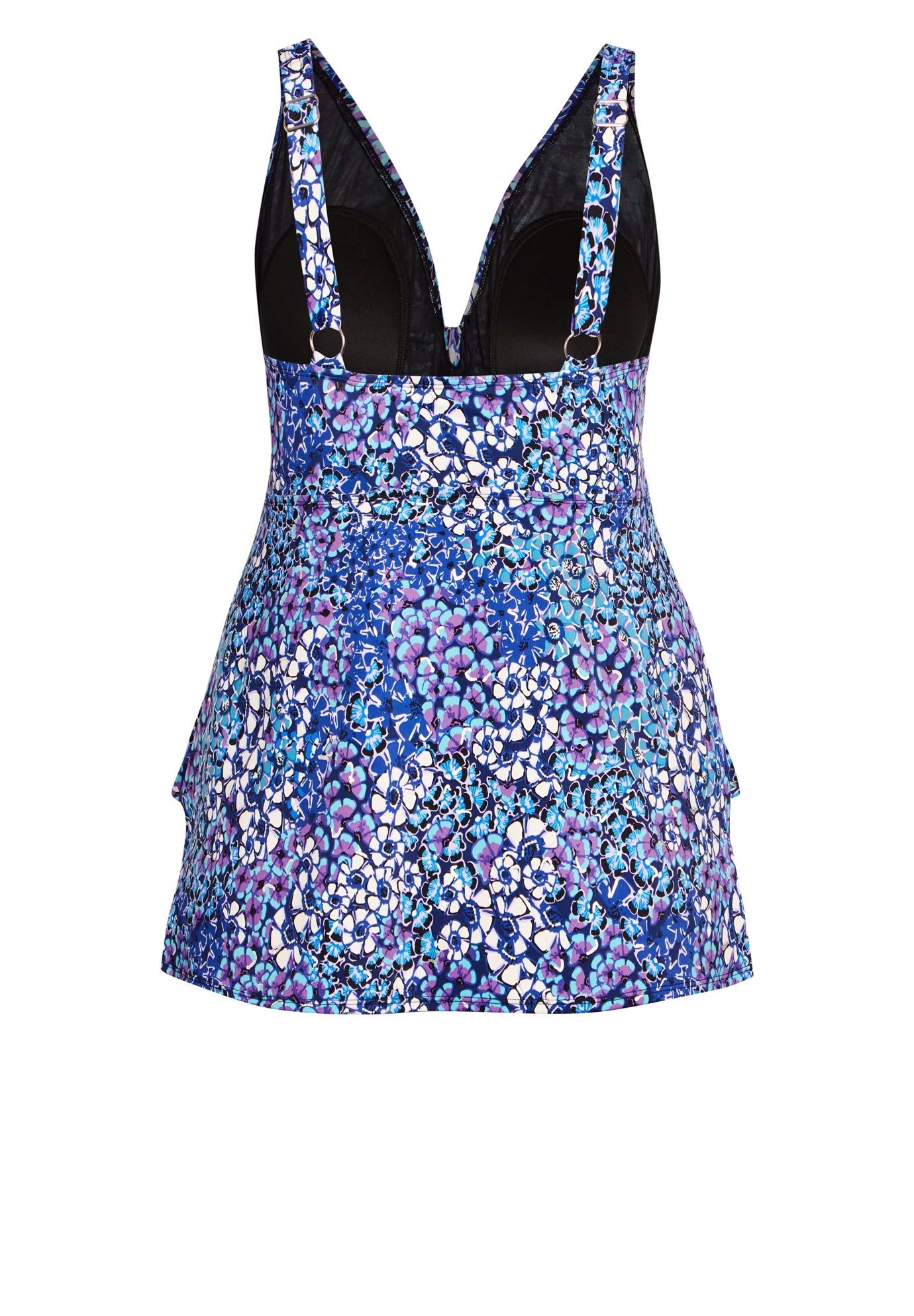 Ruffled Print Tankini Top image number 5