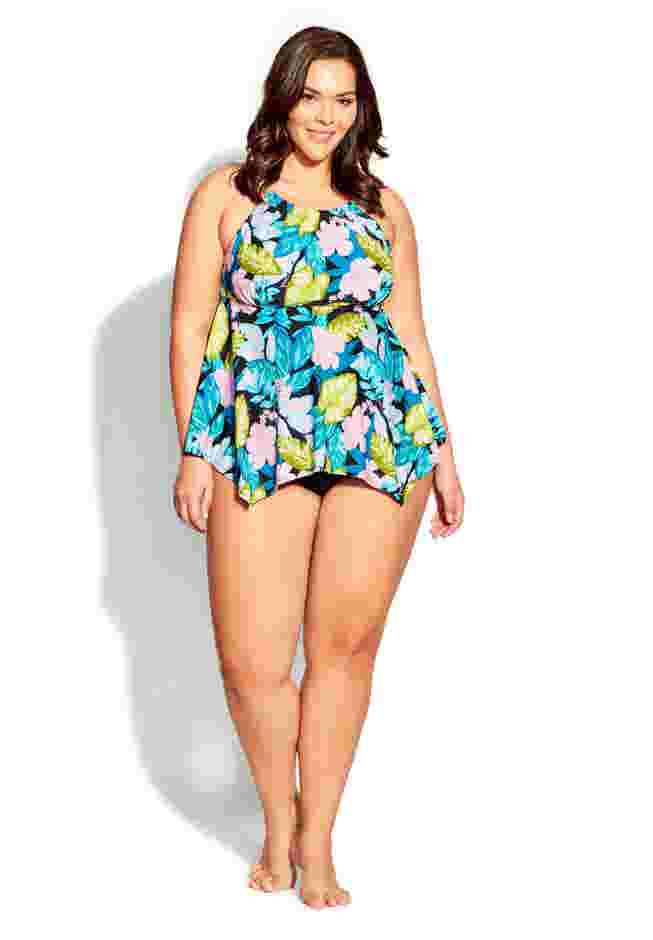Hanki Print Tankini Top image number 0