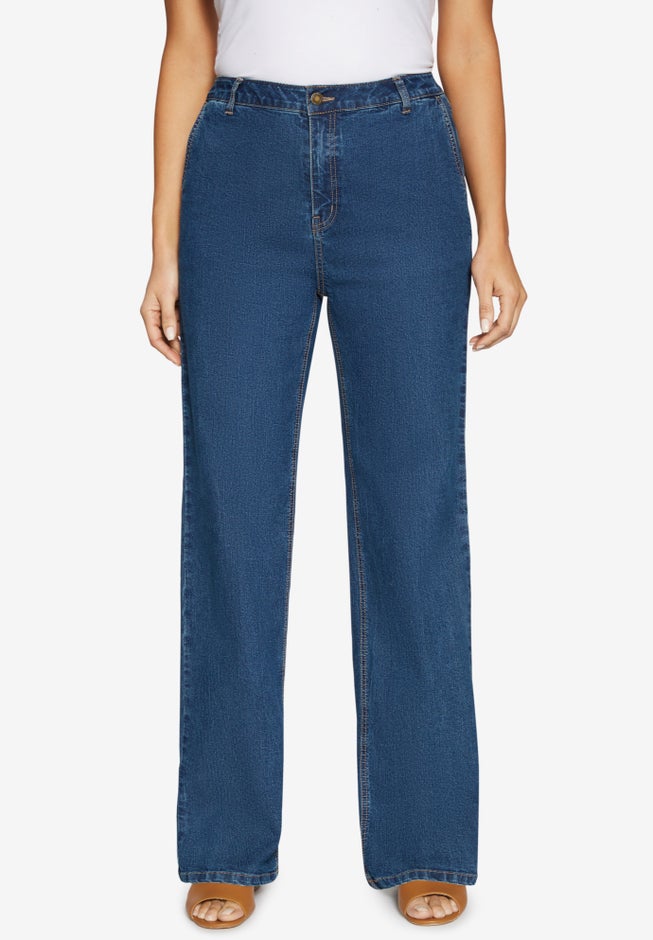True Fit Stretch Denim Wide Leg Jean image number 0