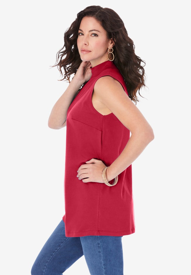 Ultimate Sleeveless Mockneck Tee image number 2