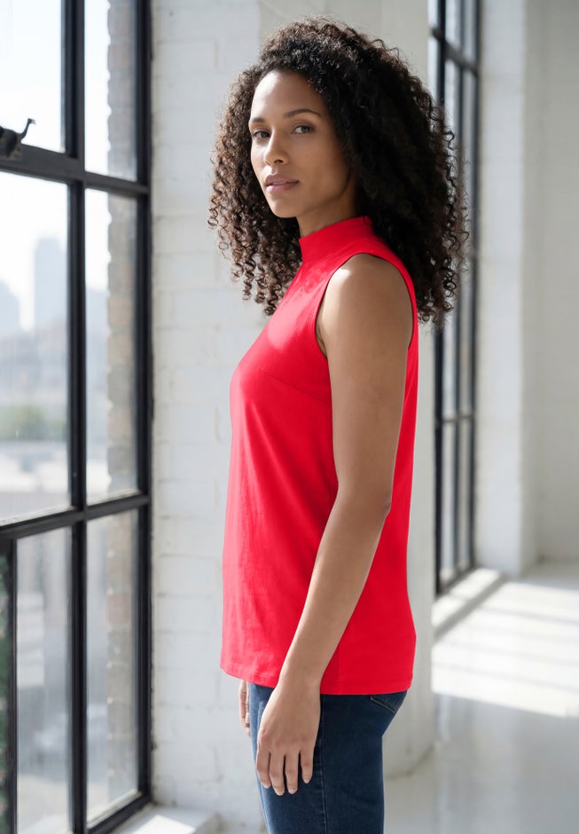 Ultimate Sleeveless Mockneck Tee image number 2