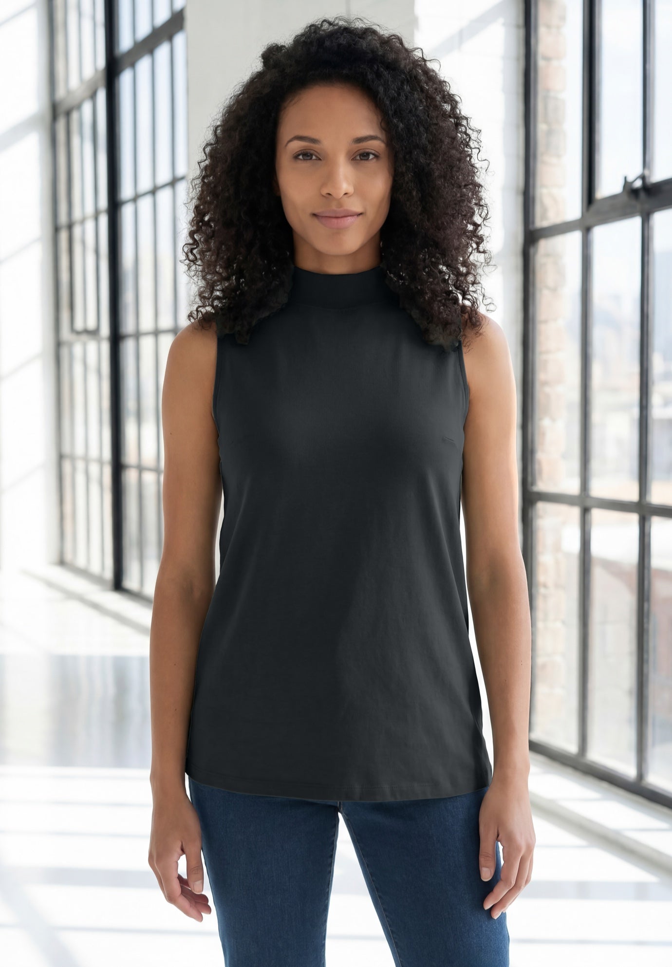 Ultimate Sleeveless Mockneck Tee image number 0