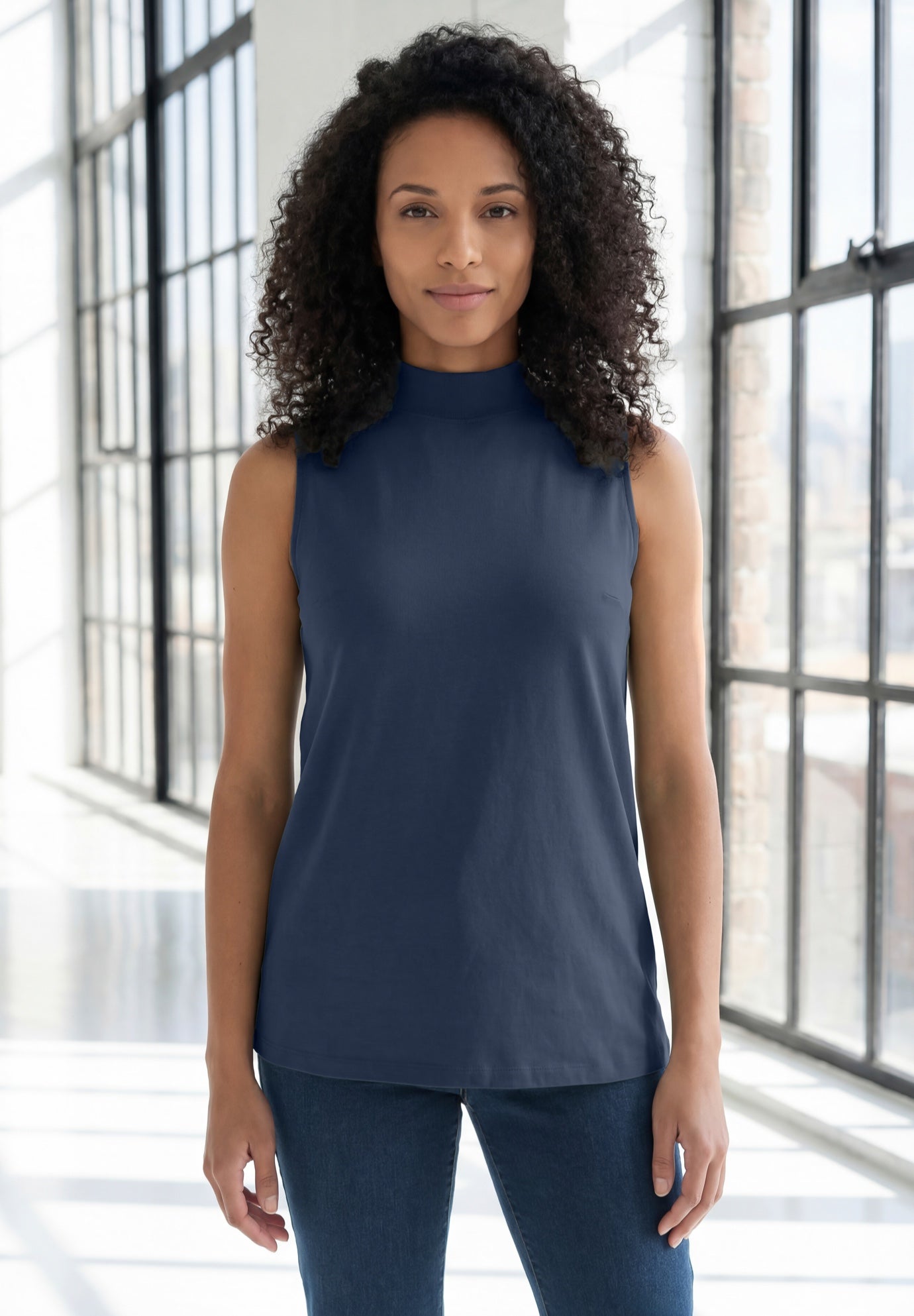Ultimate Sleeveless Mockneck Tee image number 0