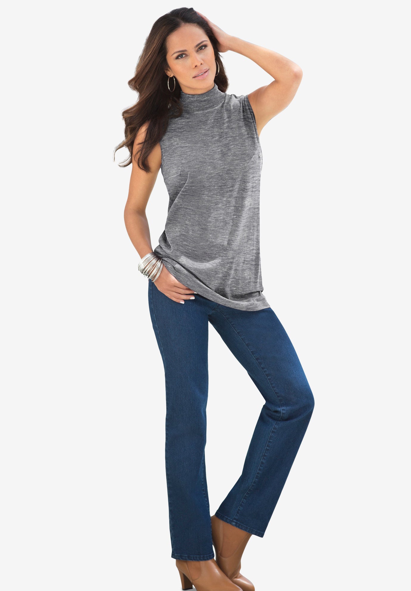 Ultimate Sleeveless Mockneck Tee image number 0