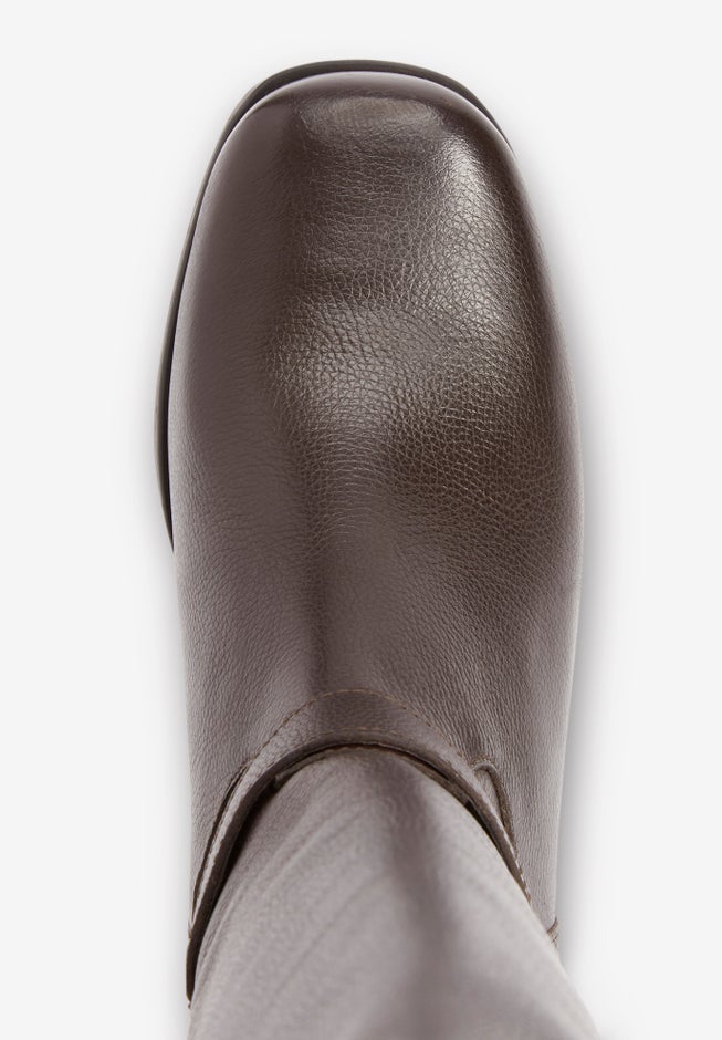 The Donna Tall Wide Calf Leather Boot By Comfortview image number 4