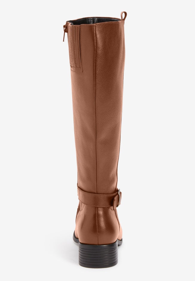 The Donna Tall Wide Calf Leather Boot By Comfortview image number 1