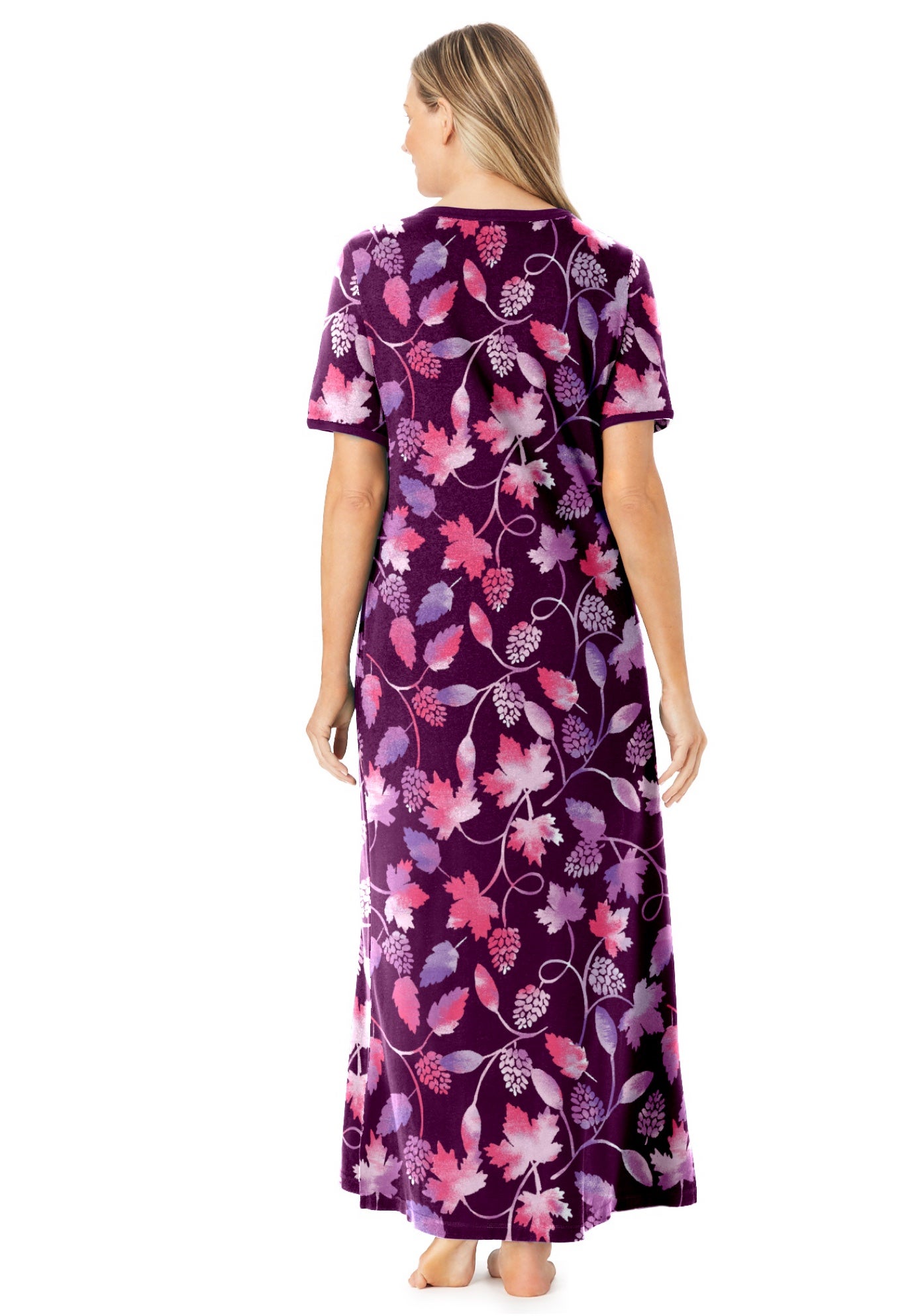 V-Neck Short Sleeve Maxi Lounger image number 1