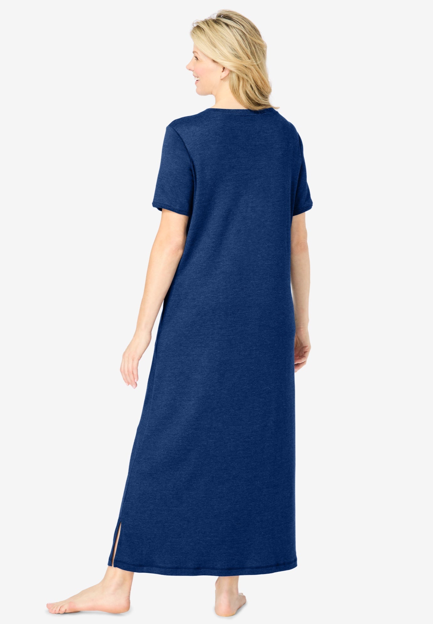 V-Neck Short Sleeve Maxi Lounger image number 1