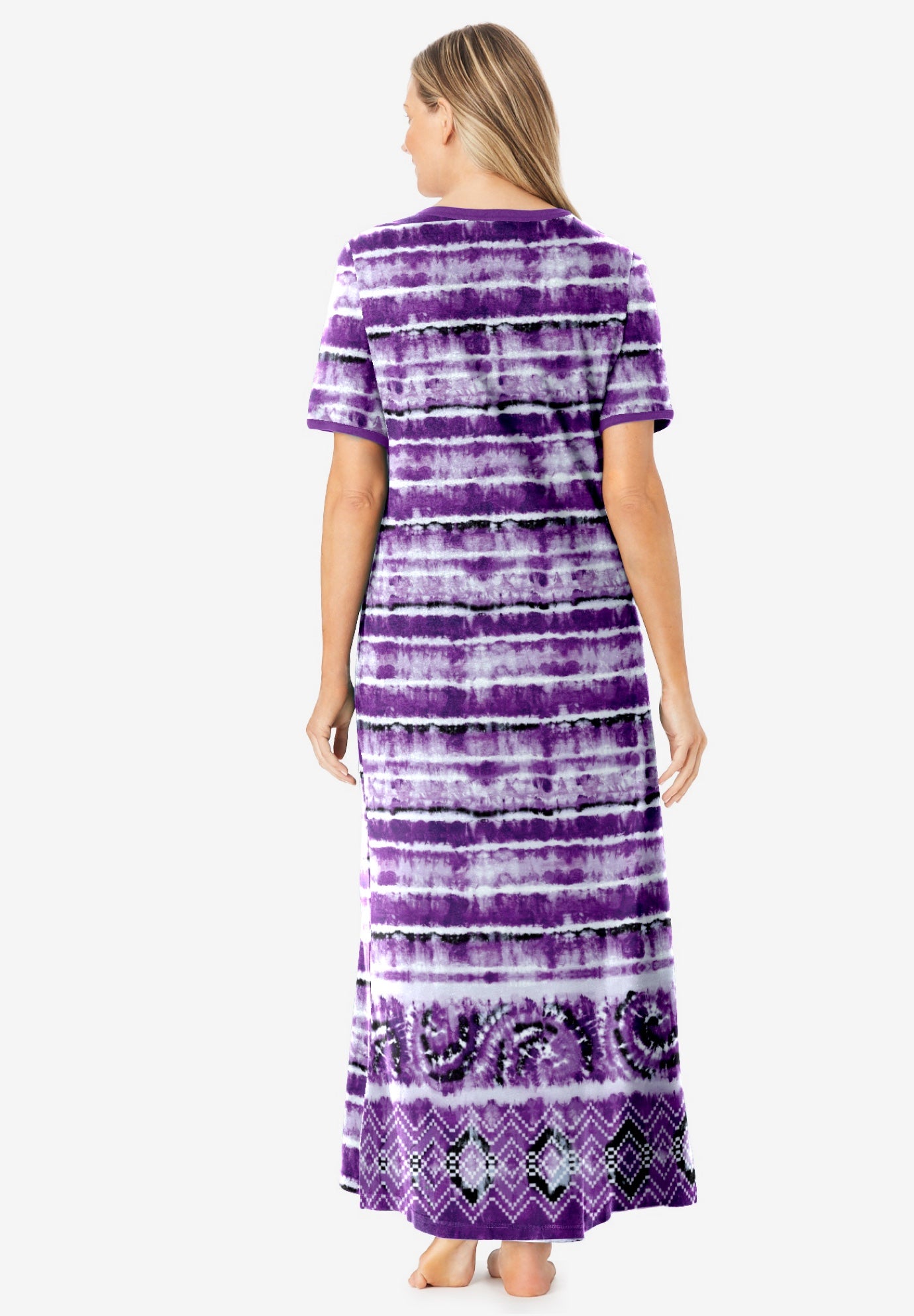 V-Neck Short Sleeve Maxi Lounger image number 1