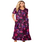 V-Neck Short Sleeve Maxi Lounger image number null