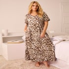 V-Neck Short Sleeve Maxi Lounger image number null