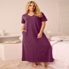 V-Neck Short Sleeve Maxi Lounger image number null