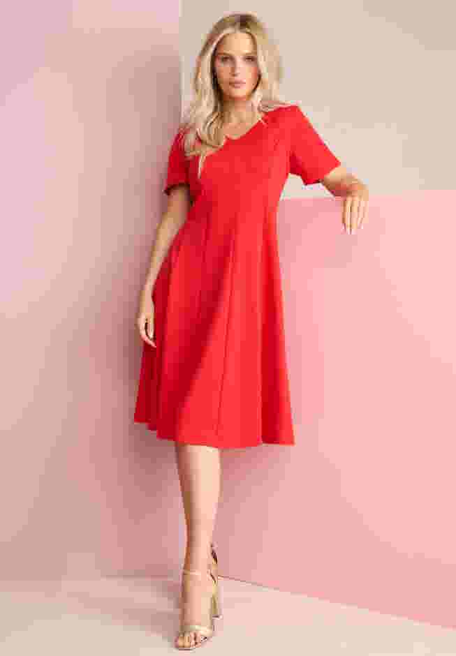 Ponte Flared Dress image number 3