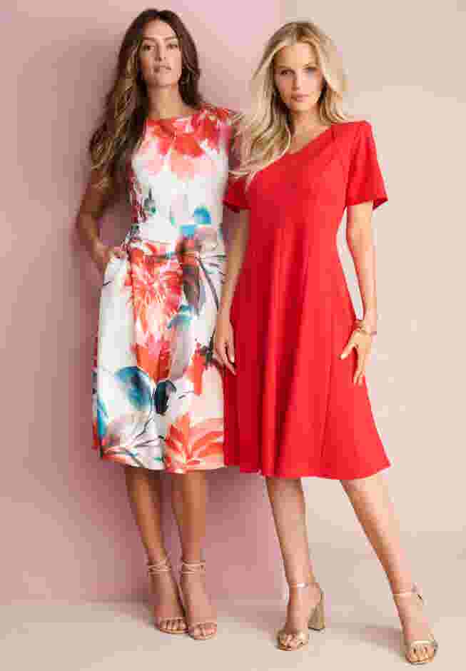 Ponte Flared Dress image number 4
