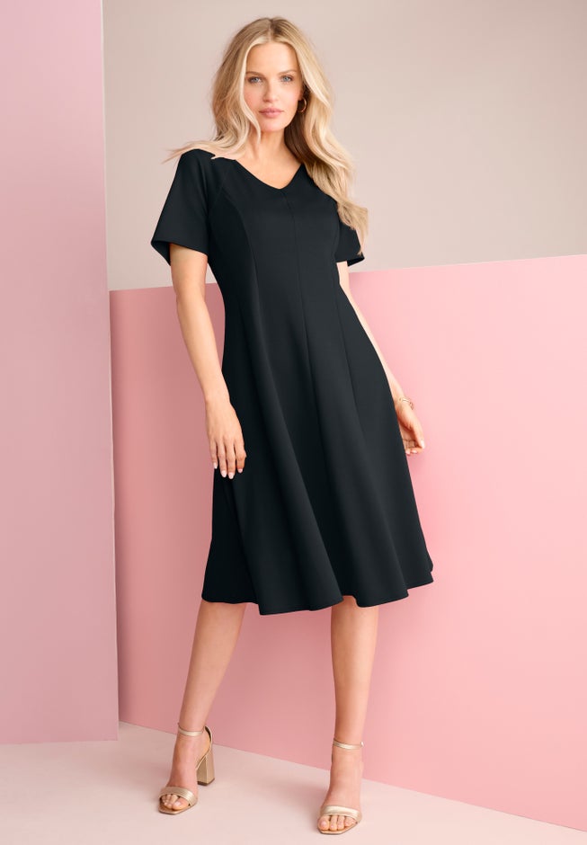 Ponte Flared Dress image number 0