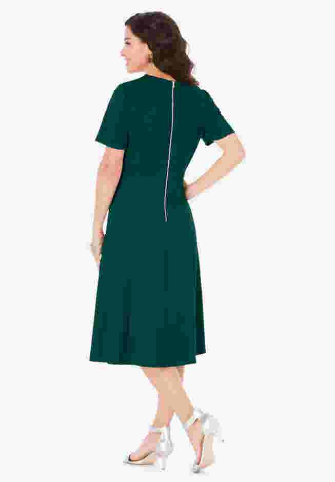 Ponte Flared Dress image number 1