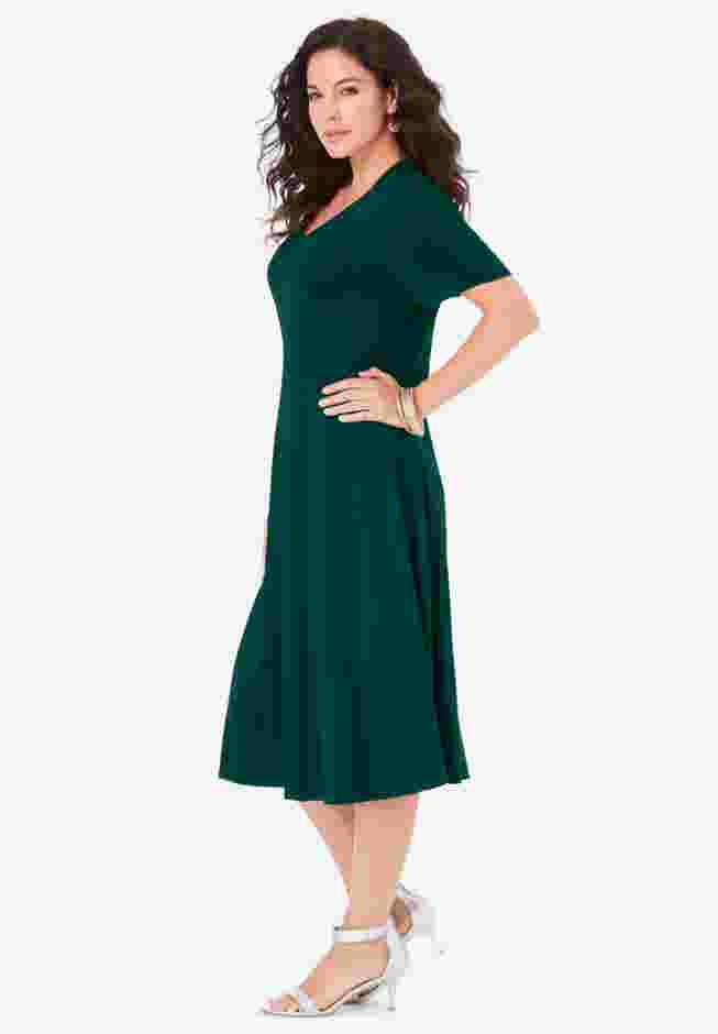 Ponte Flared Dress image number 3