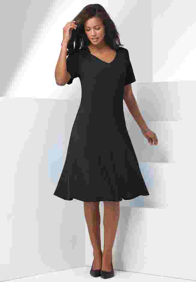 Ponte Flared Dress image number 4
