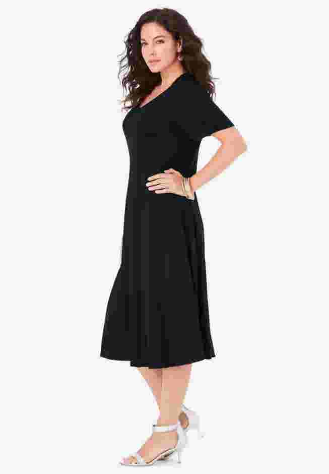 Ponte Flared Dress image number 2