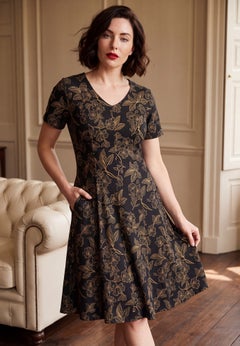 Ponte Flared Dress