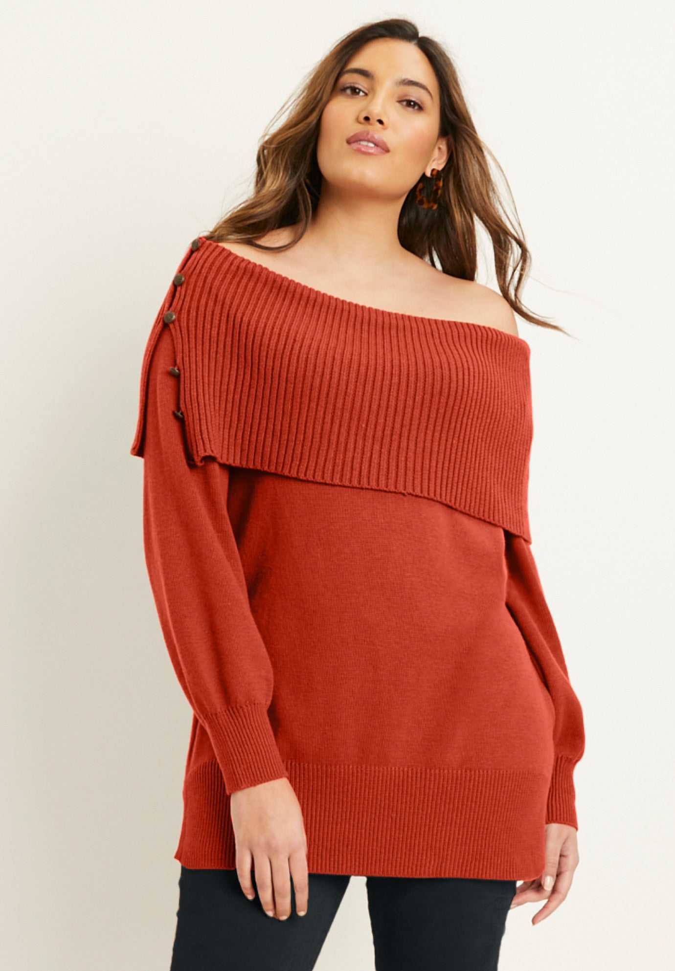 Touch of Cashmere Off-The-Shoulder Sweater image number 0