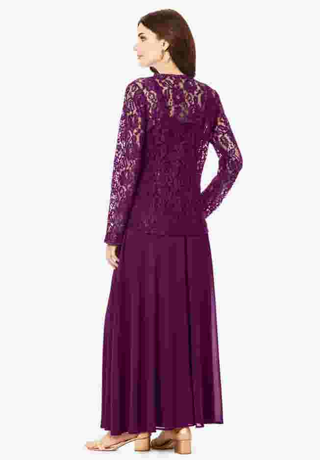 Lace Jacket Gown image number 1
