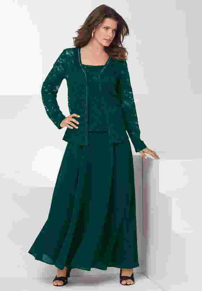 Lace Jacket Gown image number 0
