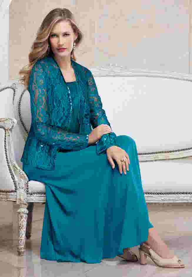Lace Jacket Gown image number 0
