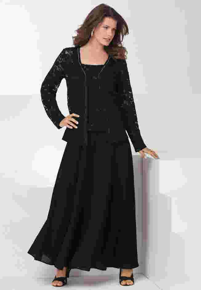 Lace Jacket Gown image number 0