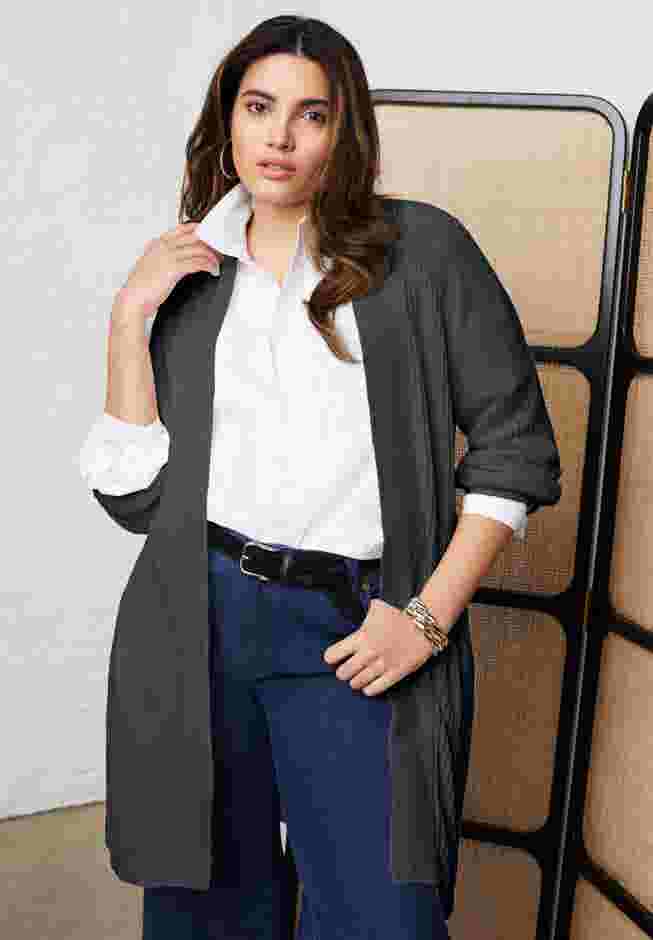 Touch of Cashmere Open-Front Cardigan image number 0