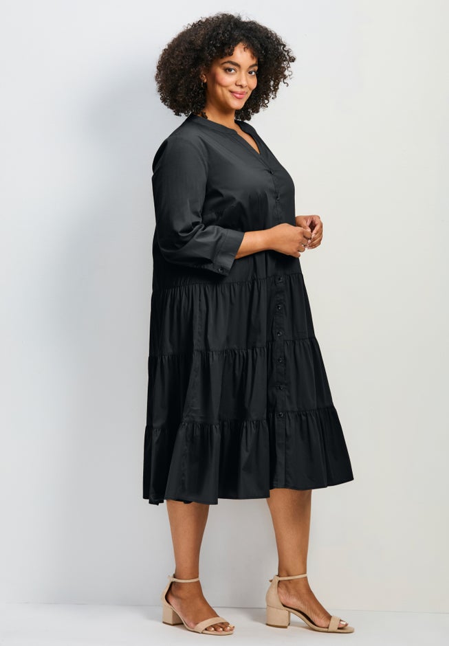 Avery Cotton Poplin Button Dress image number 2